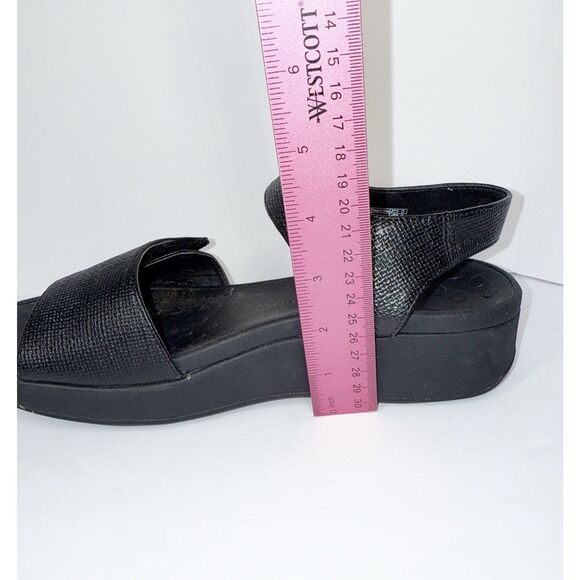 Vionic Raz Metallic Sandals Wedge Comfort Casual Adjustable Straps Black Size 9 - Picture 12 of 16